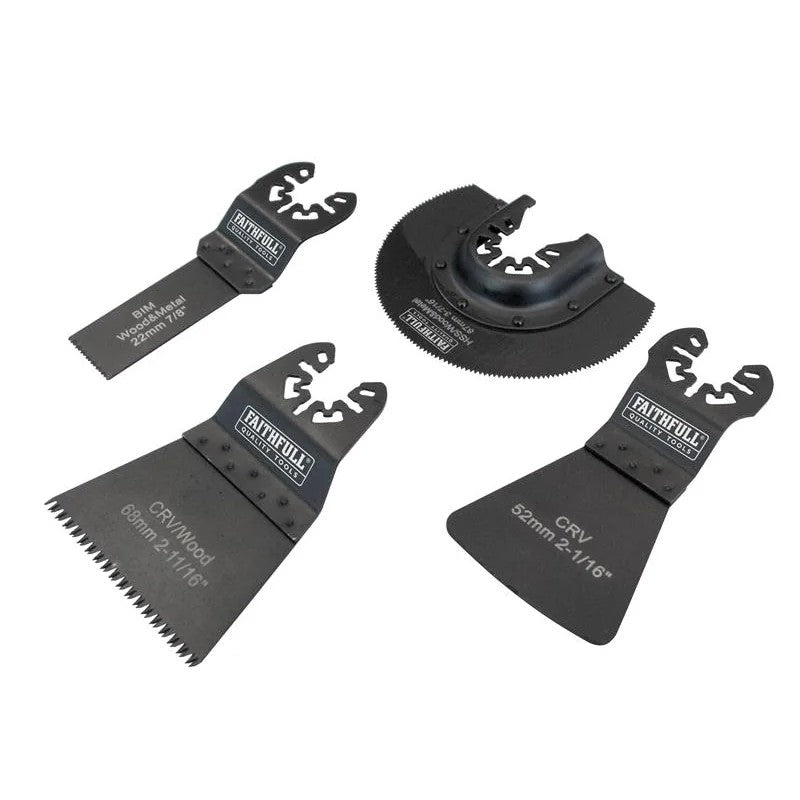 Faithfull Multi-Function Tool Flooring Blade Set 4 Piece - FAIMFKIT4