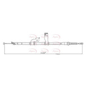 Apec Handbrake Cable Right Rear CAB1166