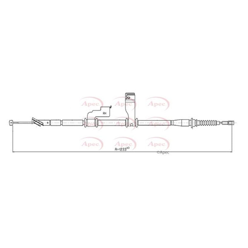 Apec Handbrake Cable Right Rear CAB1166