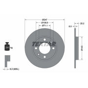 Textar 2 x Solid Rear Brake Discs 92055003