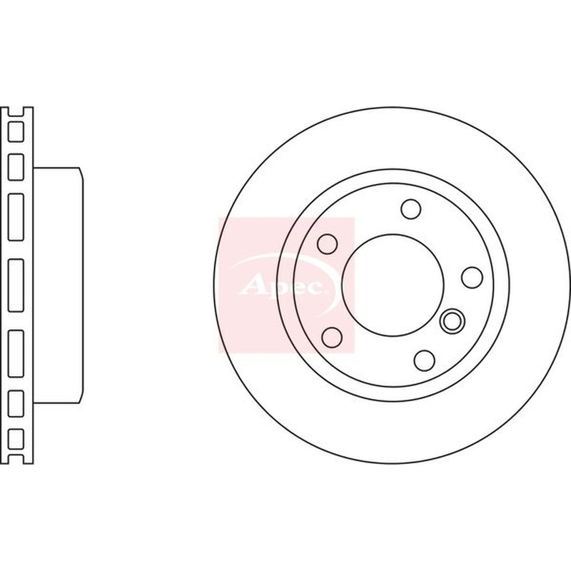 Apec 2 x Vented Rear Brake Discs DSK2720