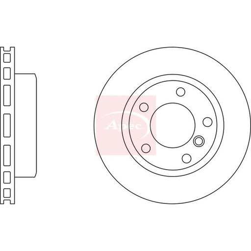 Apec 2 x Vented Rear Brake Discs DSK2720