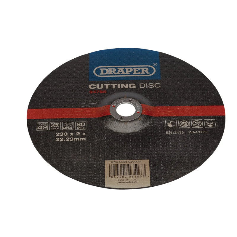 Draper Metal Cutting Disc 230mm x 2mm x 22.23mm