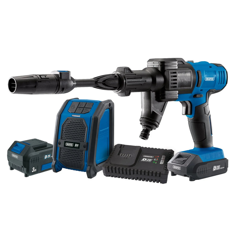 D20 Pressure Washer 20V Portable with 2.0Ah Battery & Charger