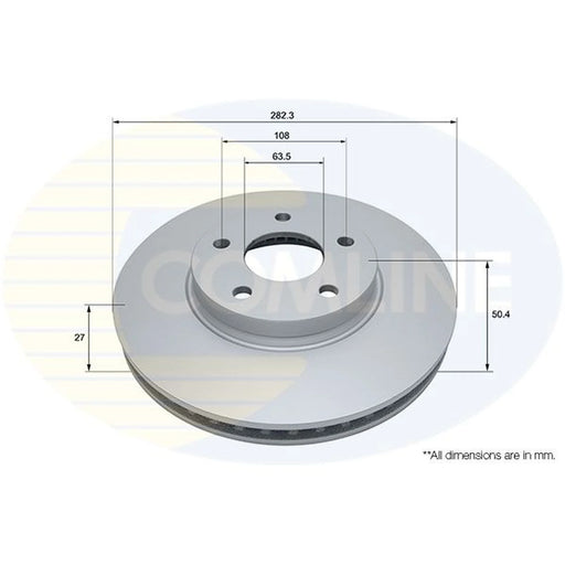 Comline 2 x Front Brake Discs ADC5041V