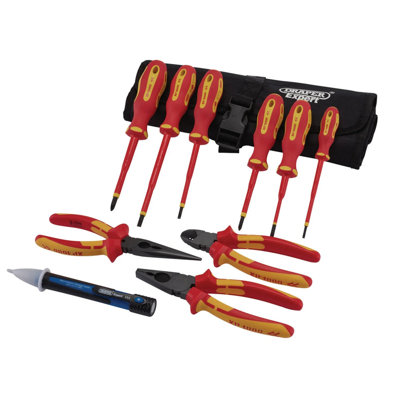 XP1000 VDE Electrical Tool Kit 10 Piece Insulated Screwdrivers & Pliers