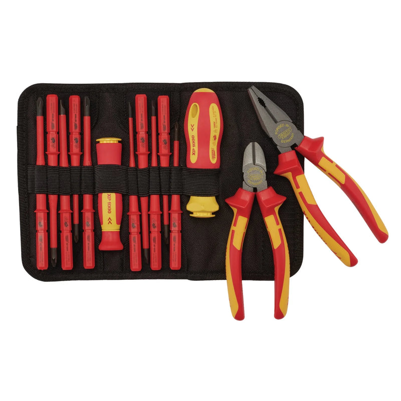 XP1000 VDE Slimline Screwdriver & Pliers Set 14 Piece