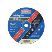 Faithfull Depressed Centre Metal Grinding Disc 230 x 6.4 x 22.23mm - FAI2306MDG