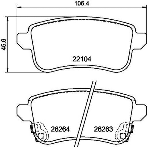 DON Rear Brake Pad Set PCP2016