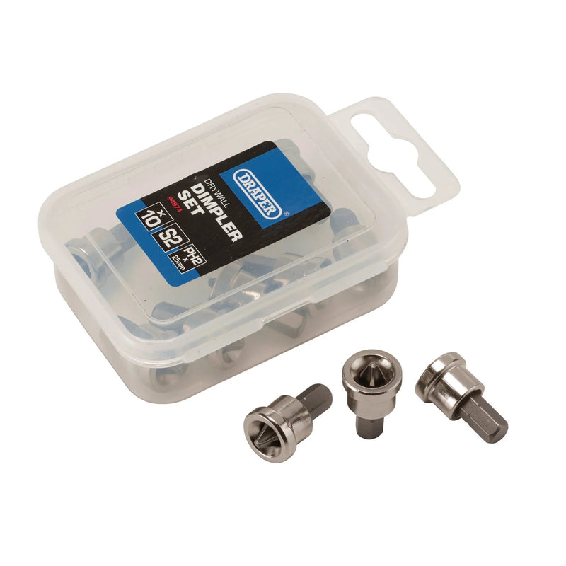 Draper Drywall Dimpler Set PH2 x 25mm (10 Piece)
