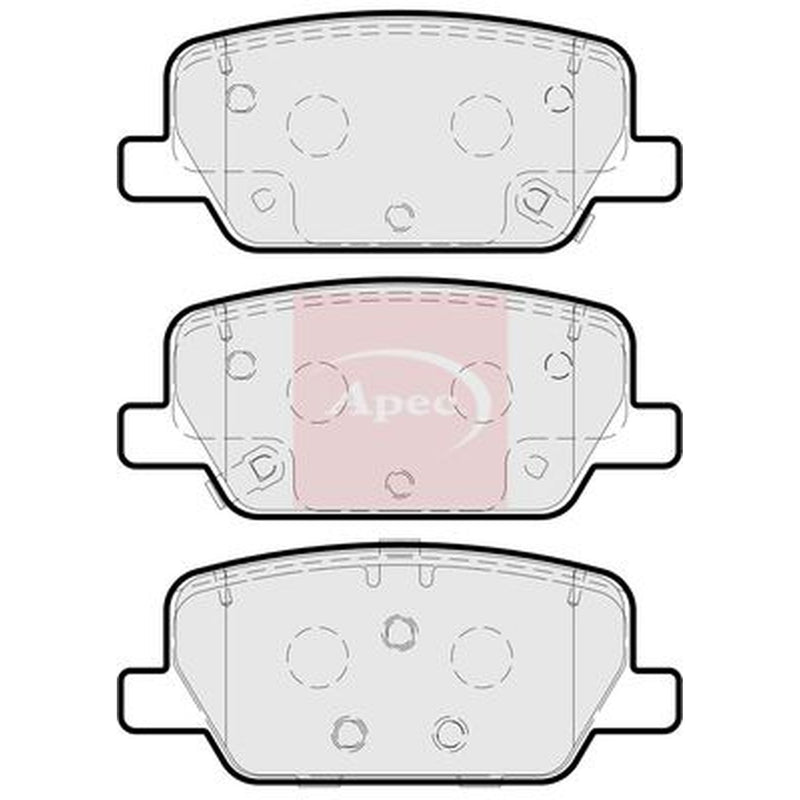 Apec Rear Brake Pad Set PAD2313