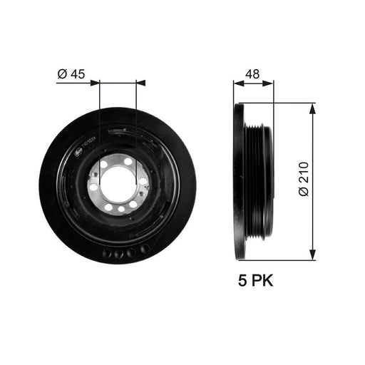 Gates Crank Shaft Belt Pulley TVD1039