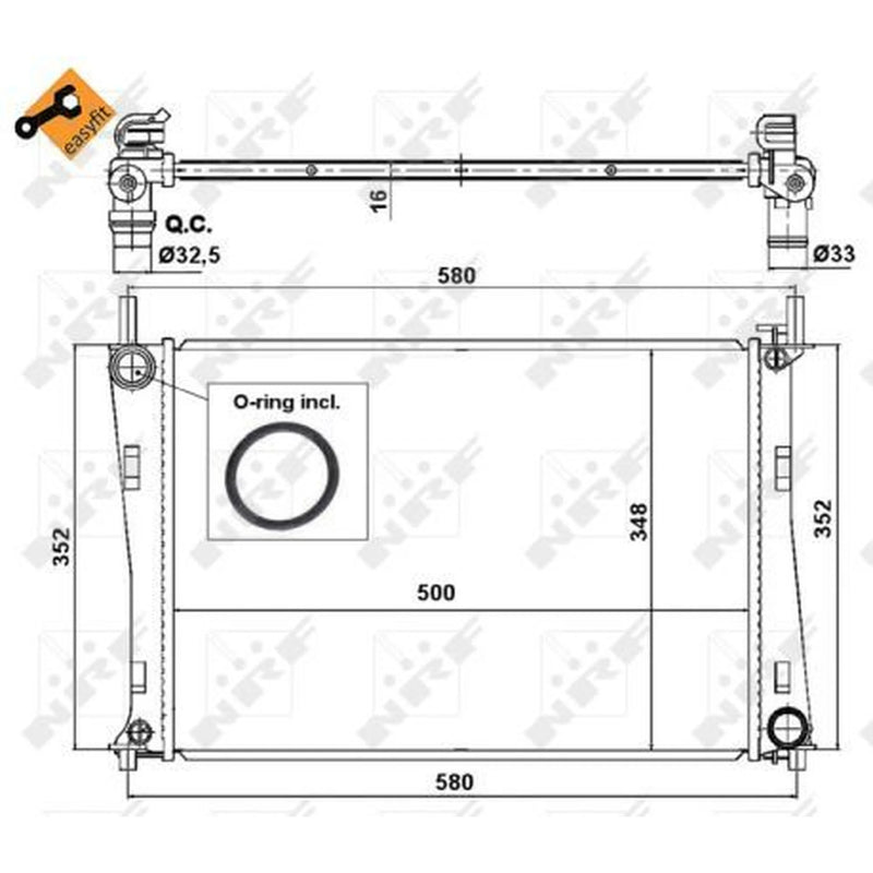 NRF Engine Radiator 58274