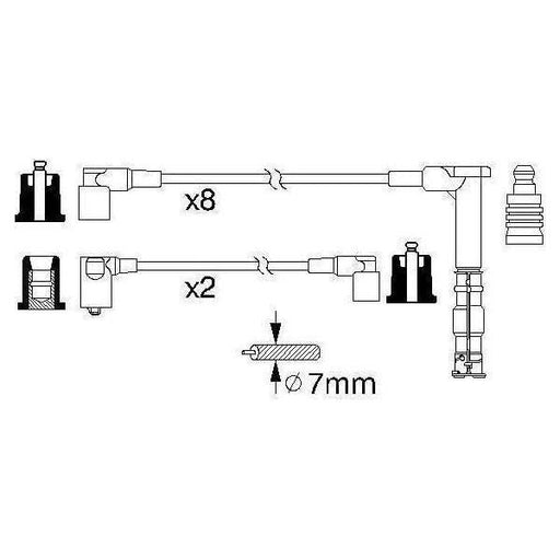 Genuine Bosch Ignition Lead B315 Fits Mercedes-Benz Sl 500 - 5.0 - 92-03 0986356 Bosch  - Town Parts