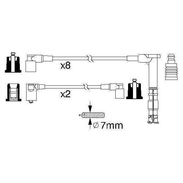 Genuine Bosch Ignition Lead B315 Fits Mercedes-Benz Sl 500 - 5.0 - 92-03 0986356 Bosch  - Town Parts