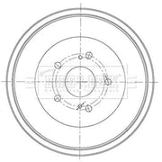 Borg & Beck Brake Drum Assembly Rear BBR7273