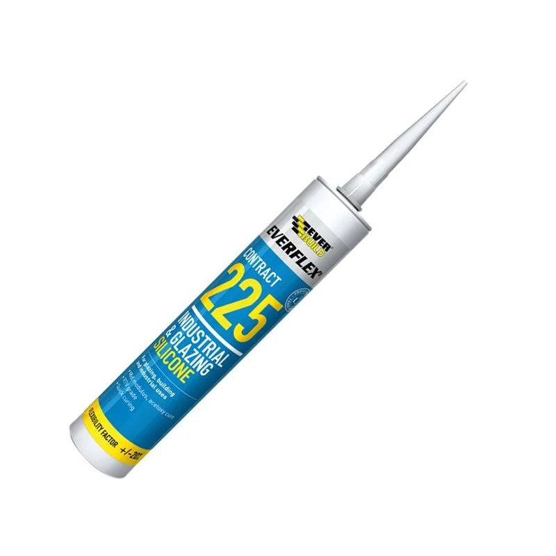 Everbuild Sika Everflex® 225 Industrial & Glazing Silicone White 295ml