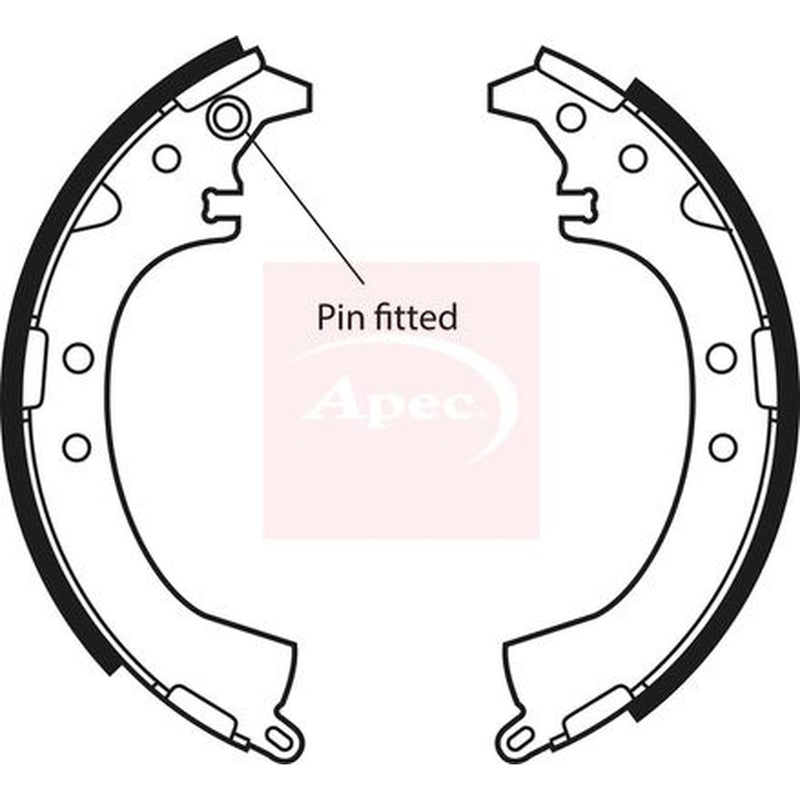 Apec Brake Shoe Set Axle Kit SHU557