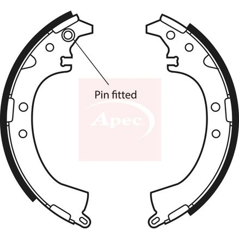 Apec Brake Shoe Set Axle Kit SHU557
