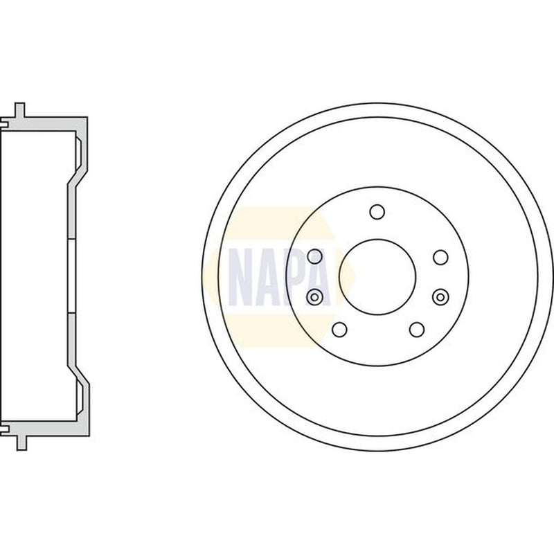 NAPA Brake Drum Assembly Rear NDR1045