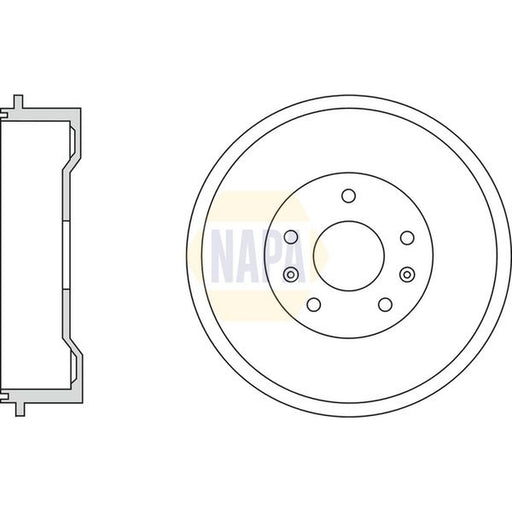 NAPA Brake Drum Assembly Rear NDR1045