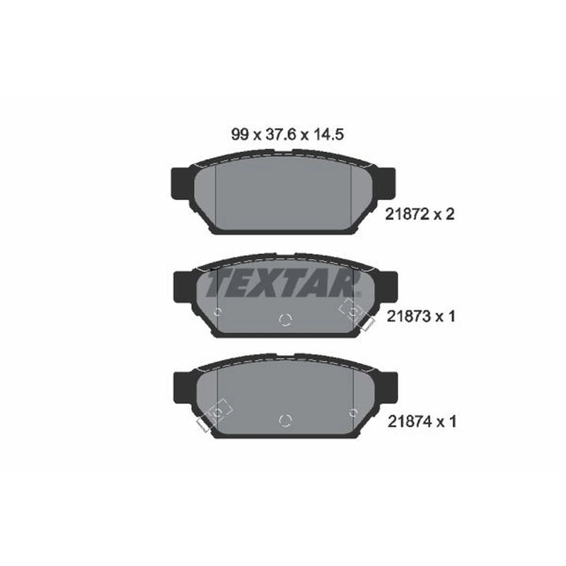 Textar Rear Brake Pad Set 2187202