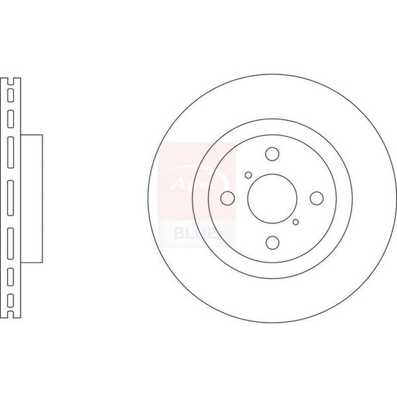 Apec 2 x Vented Front Brake Discs SDK6864