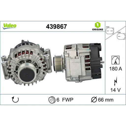 Valeo Car Alternator 12V 439867
