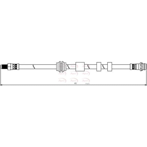 Apec Brake Hydraulic Hose Line Front HOS3837