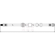 Apec Brake Hydraulic Hose Line Front HOS3837