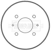 Borg & Beck Brake Drum Assembly Rear BBR7235