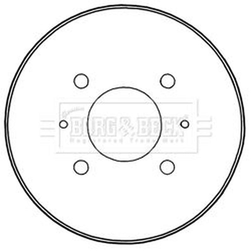 Borg & Beck Brake Drum Assembly Rear BBR7235