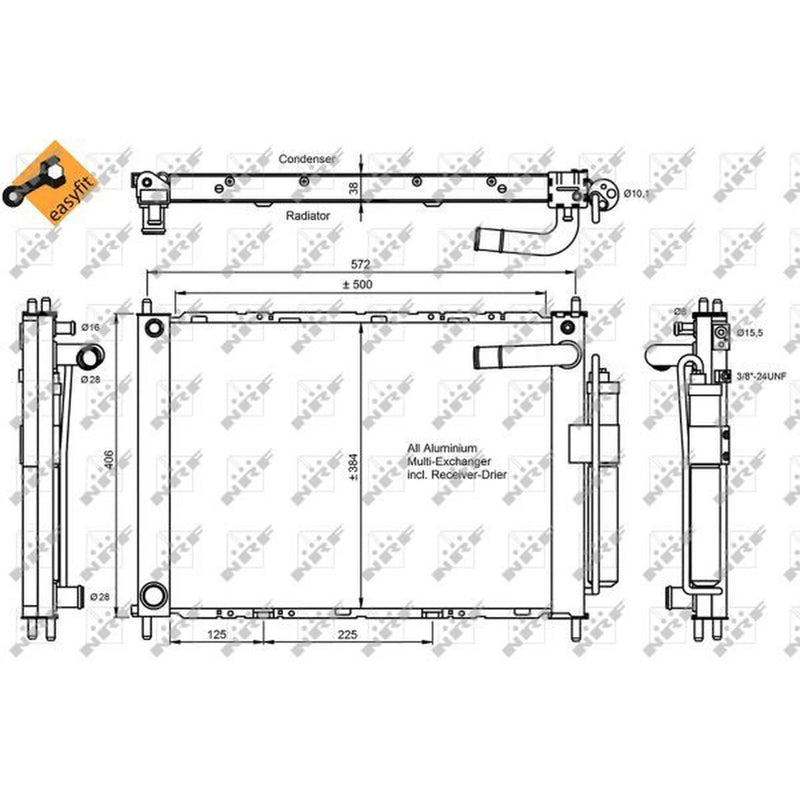 NRF Air Conditioning Condenser 350055