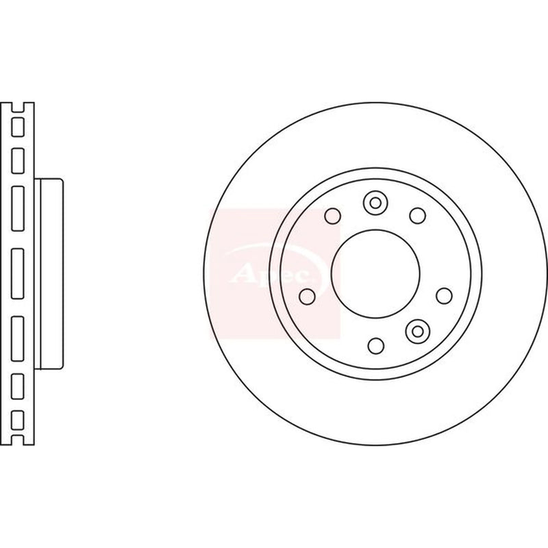 Apec 2 x Vented Front Brake Discs DSK2465