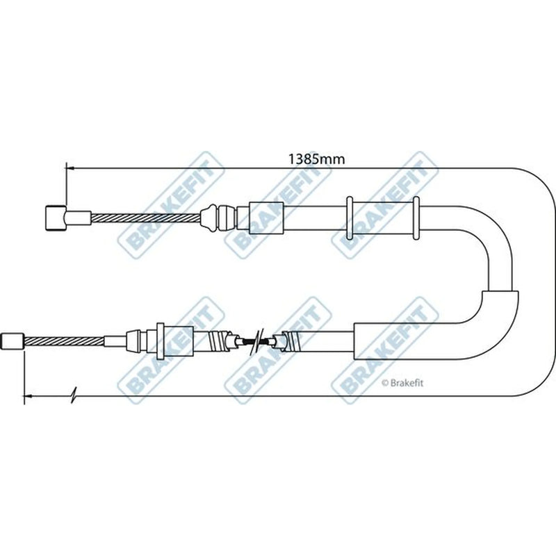 Apec Handbrake Cable Left Rear BBC3071
