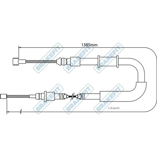 Apec Handbrake Cable Left Rear BBC3071