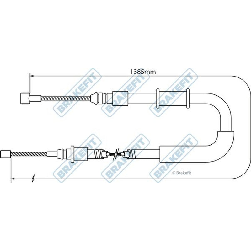 Apec Handbrake Cable Left Rear BBC3071