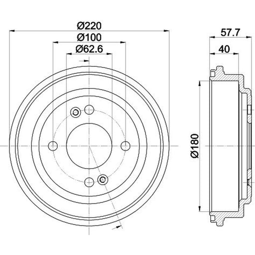 Mintex Brake Drum Assembly Rear MBD421