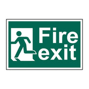 Scan Fire Exit Man Running Left - PVC Sign 300 x 200mm - 1508