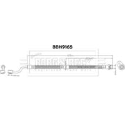 Borg & Beck Brake Hydraulic Hose Line Front Right BBH9165