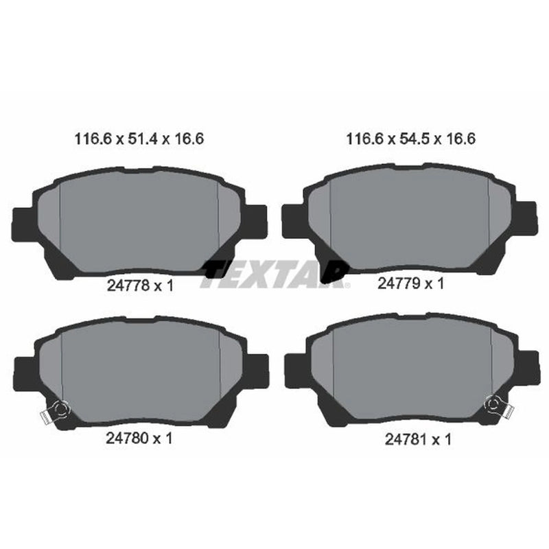 Textar Front Brake Pad Set 2477801