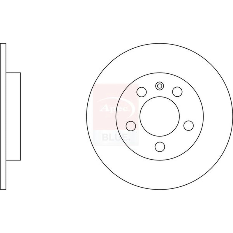 Apec 2 x Solid Rear Brake Discs SDK6379
