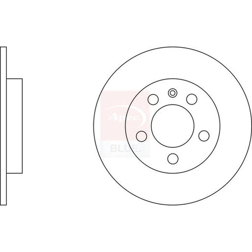 Apec 2 x Solid Rear Brake Discs SDK6379