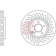 Apec 2 x Perforated/Vented Front Brake Discs DSK3204