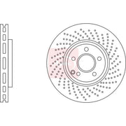 Apec 2 x Perforated/Vented Front Brake Discs DSK3204