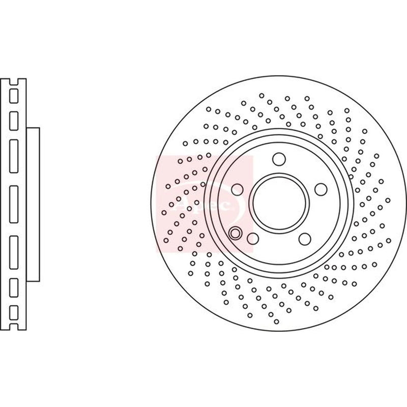 Apec 2 x Perforated/Vented Front Brake Discs DSK3204