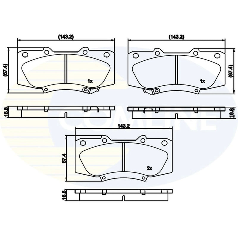 Comline Front Brake Pad Set CBP32137