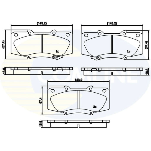 Comline Front Brake Pad Set CBP32137