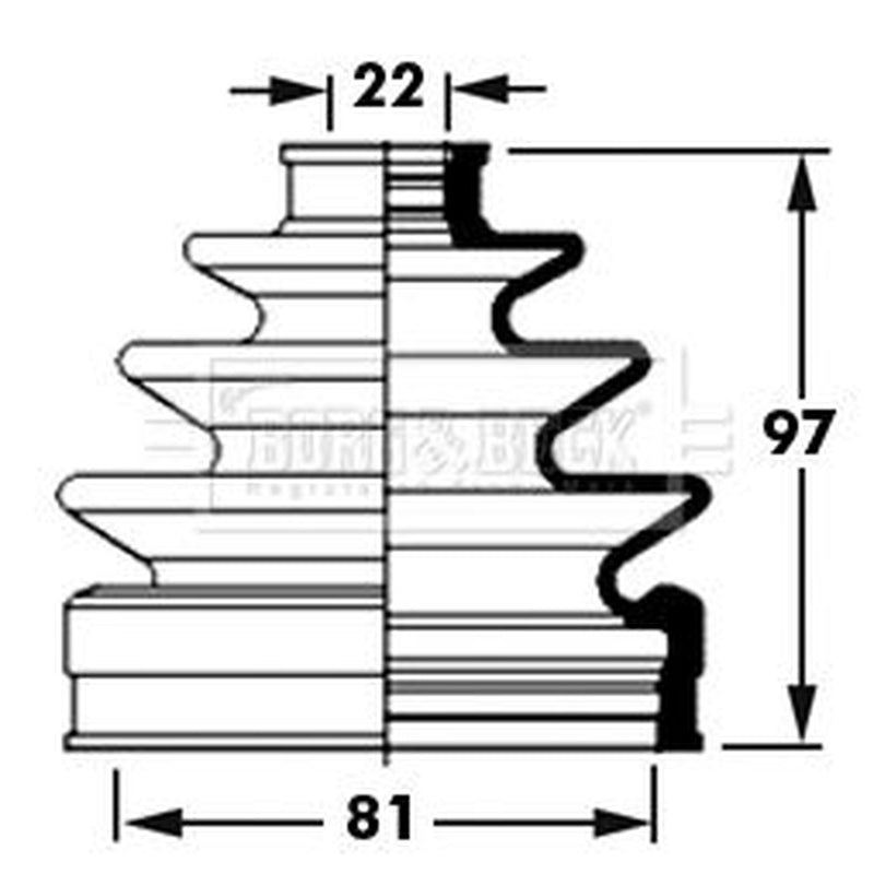 Borg & Beck Drive Shaft Bellow Kit Front Left BCB2380