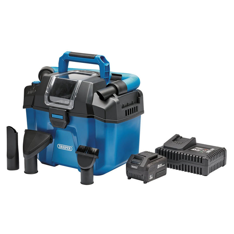D20 Wet and Dry Vacuum Cleaner 20V with 10L Tank & 3.0Ah Battery